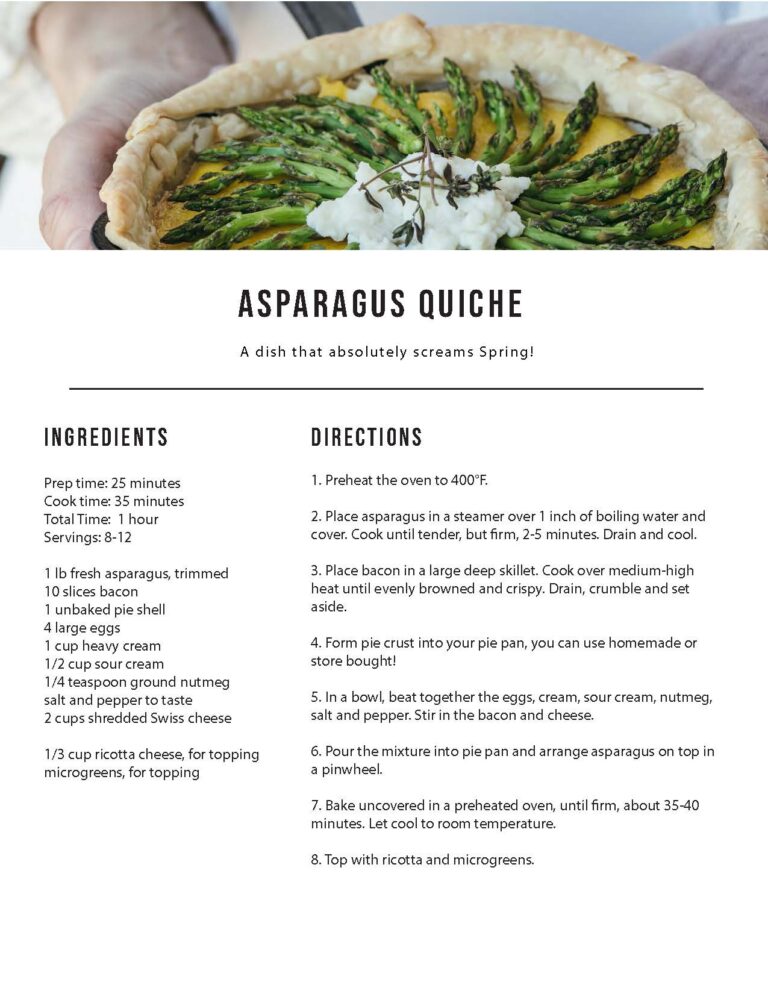 Asparagus Quiche - The Cupboard